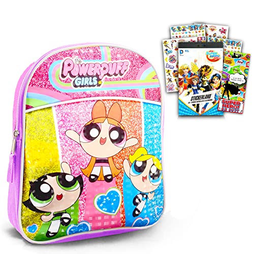 Powerpuff Girls Mini Backpack 3 Pc Bundle With 11 School Bag For Girls, Toddlers, Kids With Super Hero Girls Stickers And More (Powerpuff Girls School Supplies), girls school supplies kids preschool