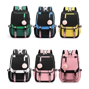 Backpack for Girls Casual Daypack Nylon Waterproof Kids Elementary Middle Schoolbag Children Bookbag