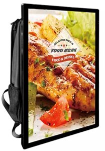 21.5 inch lcd backpack with custom lcd screen for portable video advertising player, 1920*1080 resolution ratio, human walking backpack digital billboard