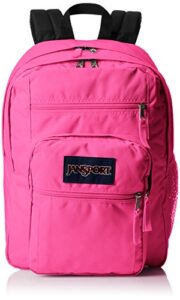 jansport big student backpack – school, travel, or work bookbag with 15-inch laptop compartment, ultra pink