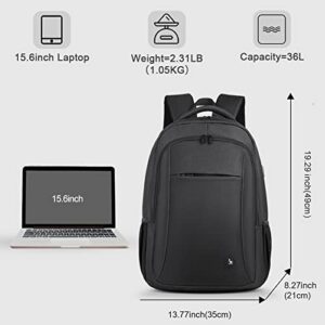 OIWAS Business Laptop Backpack for Men, Extra Large 36L Travel Backpacks with USB Charging Port, Water Resistant College School Computer Backpack Fits 15.6 Inch Laptop Notebook Bag