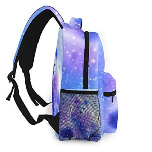 GUVICINIR Everyday Essentials Backpack,Arctic Iceland Fox,Casual Lightweight Daypacks School Bag College Travel Bags