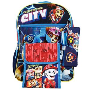 paw patrol heroes nickelodeon 6-piece backpack accessories set for boys