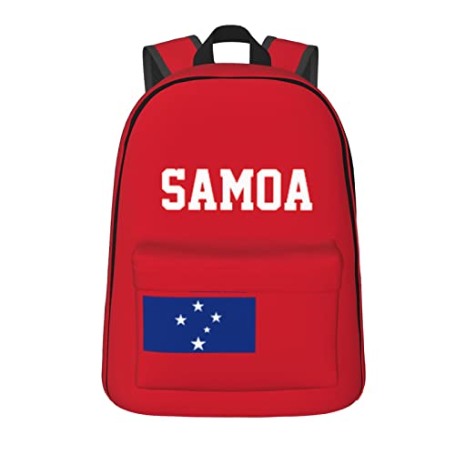 Samoa Flag Samoans Backpack Travel School Bookbags Shoulder Laptop Daypack College Soccer Bag For Womens Mens Boys Girls