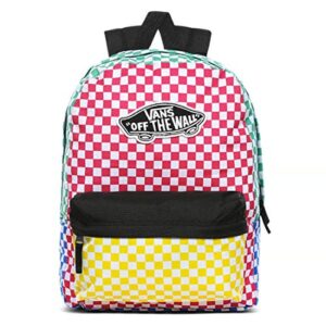 vans women’s realm backpack, checker block, one size