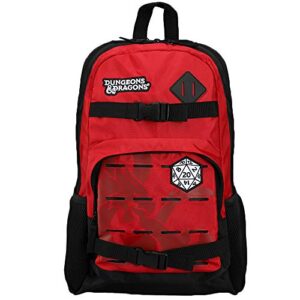 dungeons & dragons role play game red & black skate strap laptop backpack