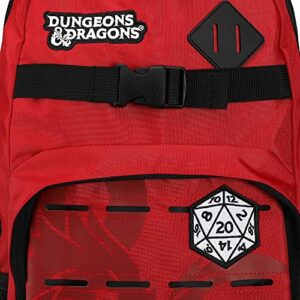 Dungeons & Dragons Role Play Game Red & Black Skate Strap Laptop Backpack