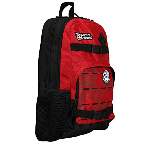 Dungeons & Dragons Role Play Game Red & Black Skate Strap Laptop Backpack