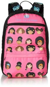 epic everyday school, travel backpack african american girl characters (pink)