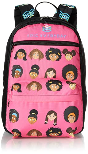 EPIC Everyday School, Travel Backpack African American Girl Characters (Pink)