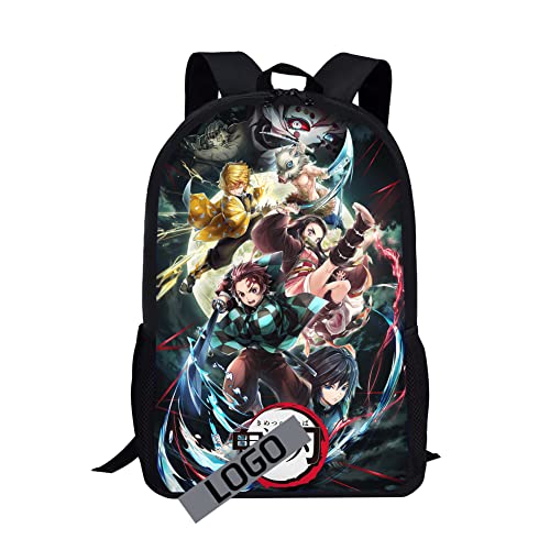 QIDOZVIY Anime Backpack Multifunction Book Bag with Side Pockets Durable Laptop Bag for Men Women Teen Boy Girl One Size