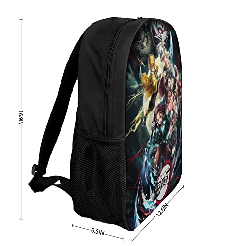 QIDOZVIY Anime Backpack Multifunction Book Bag with Side Pockets Durable Laptop Bag for Men Women Teen Boy Girl One Size