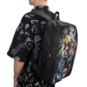 QIDOZVIY Anime Backpack Multifunction Book Bag with Side Pockets Durable Laptop Bag for Men Women Teen Boy Girl One Size