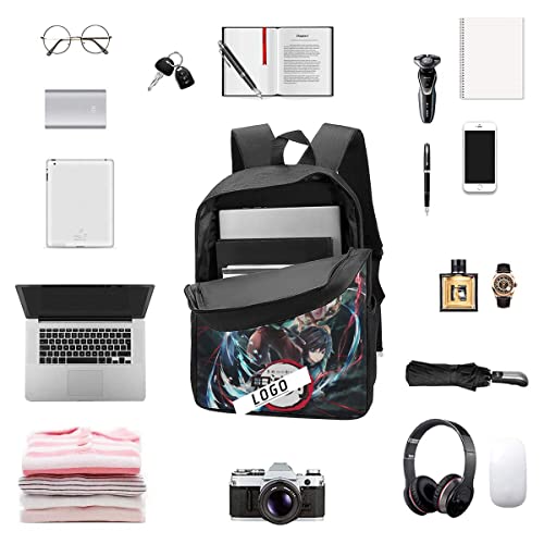 QIDOZVIY Anime Backpack Multifunction Book Bag with Side Pockets Durable Laptop Bag for Men Women Teen Boy Girl One Size