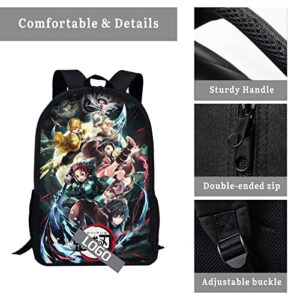 QIDOZVIY Anime Backpack Multifunction Book Bag with Side Pockets Durable Laptop Bag for Men Women Teen Boy Girl One Size