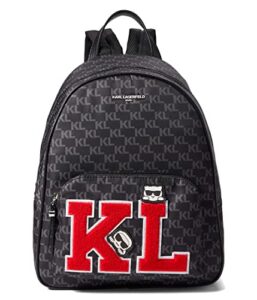karl lagerfeld paris khloe backpack black logo combo one size