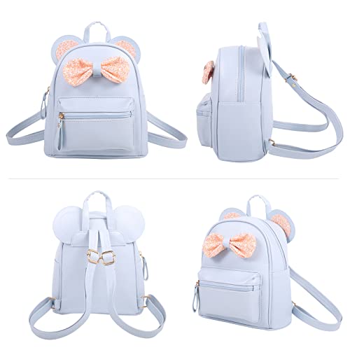 DingCo Girls Mini Backpack Sequin bow Mouse Ears cute backpack small backpack gifts for teenage girls