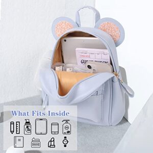 DingCo Girls Mini Backpack Sequin bow Mouse Ears cute backpack small backpack gifts for teenage girls