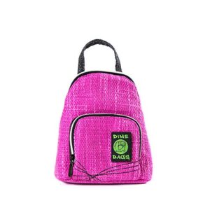 dime bags club mini backpack | stylish mini hemp backpack with secret pocket (magenta)