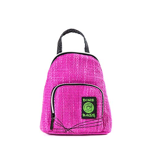 DIME BAGS Club Mini Backpack | Stylish Mini Hemp Backpack with Secret Pocket (Magenta)