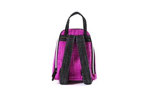 DIME BAGS Club Mini Backpack | Stylish Mini Hemp Backpack with Secret Pocket (Magenta)