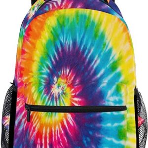 Wamika Red Tartan Plaid School Backpack Waterproof Shoulder Bookbag, Color2, Tie Dye, 11.5X8X16 IN