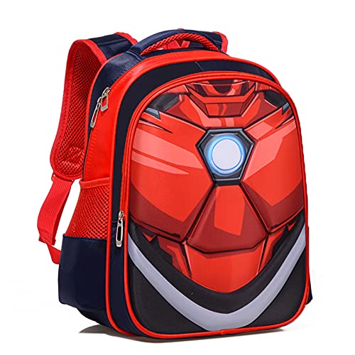 Reorzon Kids Toddler School Backpack 3D Comic Student Schoolbag Waterproof Lightweight Elementary Bookbags for Boys Girls (Blue, 30cm*18cm*42cm)