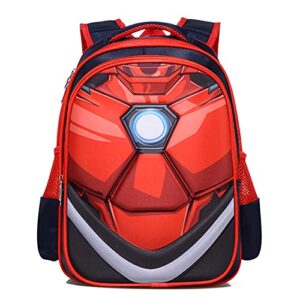 Reorzon Kids Toddler School Backpack 3D Comic Student Schoolbag Waterproof Lightweight Elementary Bookbags for Boys Girls (Blue, 30cm*18cm*42cm)