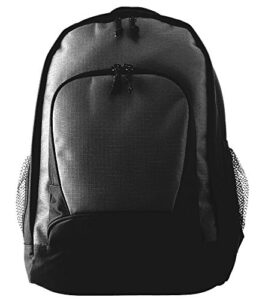 augusta sportswear ripstop backpack, one size, black/black