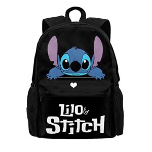cartoon anime backpack 17 inch daypack leisure bag travel bookbag casual school bag for women men boys girls