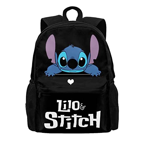 Cartoon Anime Backpack 17 Inch Daypack Leisure Bag Travel Bookbag Casual School Bag For Women Men Boys Girls