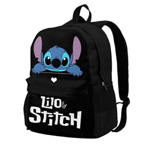 Cartoon Anime Backpack 17 Inch Daypack Leisure Bag Travel Bookbag Casual School Bag For Women Men Boys Girls