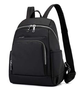 collsants women backpack purse small nylon daypack for girls casual lightweiht travel backpack school bag (black)