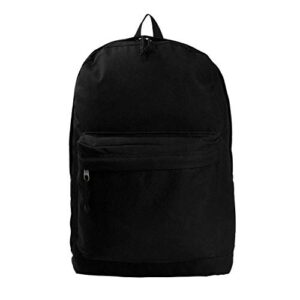 k-cliffs bulk classic backpack 18 inch basic bookbag case lot 36pc simple school bag black