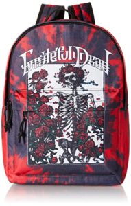 grateful dead backpack, red, height 45cm, width 30cm, depth 15cm