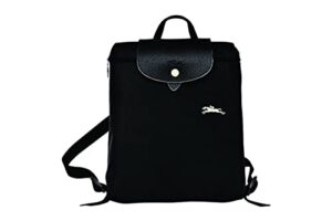 longchamp ‘le pliage’ nylon and leather club backpack, black