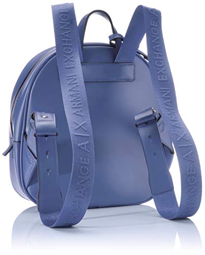 A|X Armani Exchange Small Logo All Over Debossed Backpack, Denim-Denim