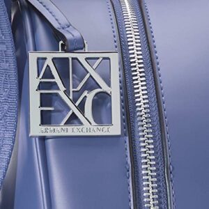 A|X Armani Exchange Small Logo All Over Debossed Backpack, Denim-Denim