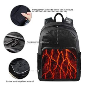 Backpack Lava Volcano Bag Student Stylish Unisex Laptop Waterproof School Kindergarten Bag Rucksack for Teen Boys and Girls