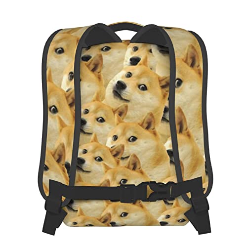 Koerlam Mr Doge Meme Laptop Backpack Girls Boys Bookbag Cute Fashion Casual Travel Bag Preschool Large Daypack For With Chest Strap Multi-Pocket One Size