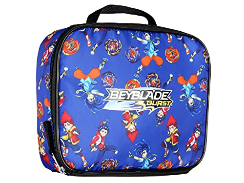 Beyblade Burst Spinner Tops Character Allover Print Backpack with Lunch Bag Tote