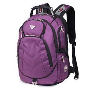 freebiz laptop backpack 19 inch, gaming laptops back pack for 19.5,18, 18.4 macbook notebook computer for man woman purple (19 inches, purple)