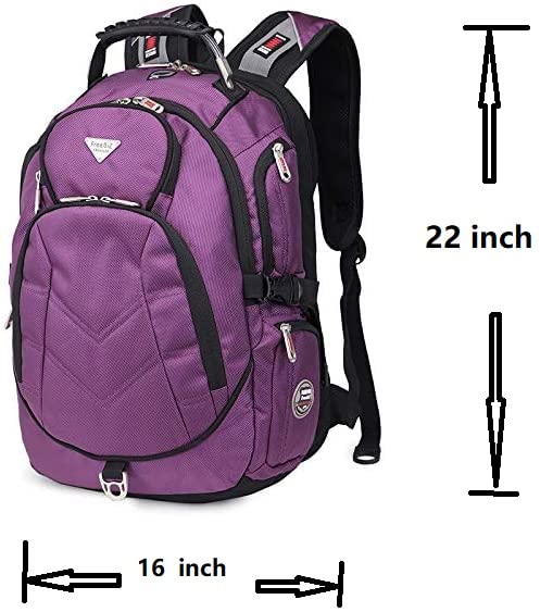 FreeBiz Laptop Backpack 19 Inch, Gaming Laptops Back Pack for 19.5,18, 18.4 Macbook Notebook Computer for Man Woman Purple (19 inches, Purple)