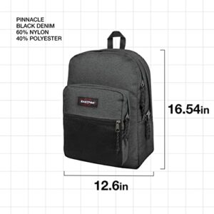 Eastpak Pinnacle Backpack - Bag for School, Travel, Work, or Bookbag - Black Denim
