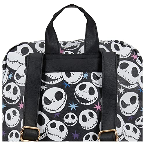 Disney Nightmare Before Christmas Leather Backpack - Girls, Boys, Teens, Adults - Nightmare Before Christmas Jack Skellington Faux Leather 14 Inch Backpack