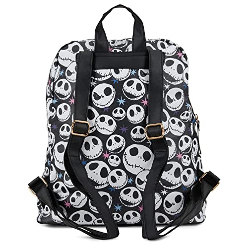 Disney Nightmare Before Christmas Leather Backpack - Girls, Boys, Teens, Adults - Nightmare Before Christmas Jack Skellington Faux Leather 14 Inch Backpack