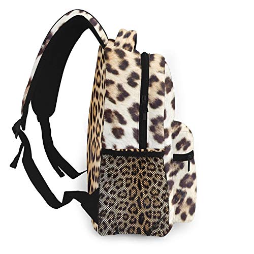 Leopard Or Cheetah Skin Fur Pattern Backpack All Over Print Daypack Casual Travel Book Bag