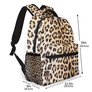 Leopard Or Cheetah Skin Fur Pattern Backpack All Over Print Daypack Casual Travel Book Bag