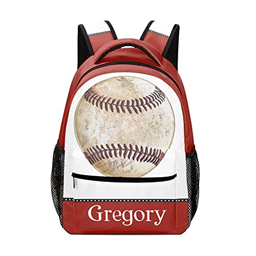 Eiis Retro Vintage Baseball Red Students Personalized School Backpack for Kid-Boy /Girl Primary Daypack Travel Bookbag