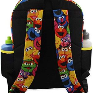 Sesame Street Boys Girls 5 piece Backpack Lunch Bag and Snack Bag School Set (One Size, Blue/Multi)